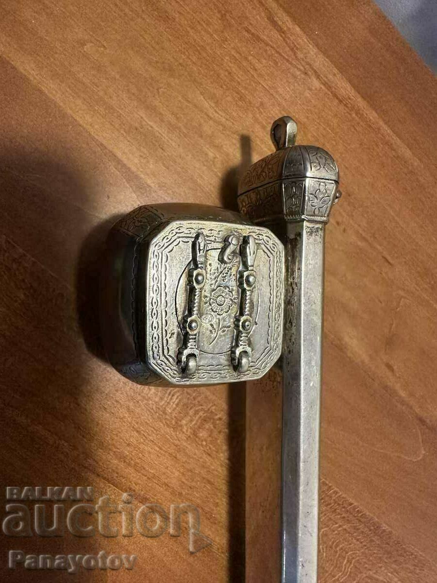 OTTOMAN SILVER DIVIT TUGRA INK POT WITH PASHA'S SCARY with price 3980.00 BGN | € 2034.94