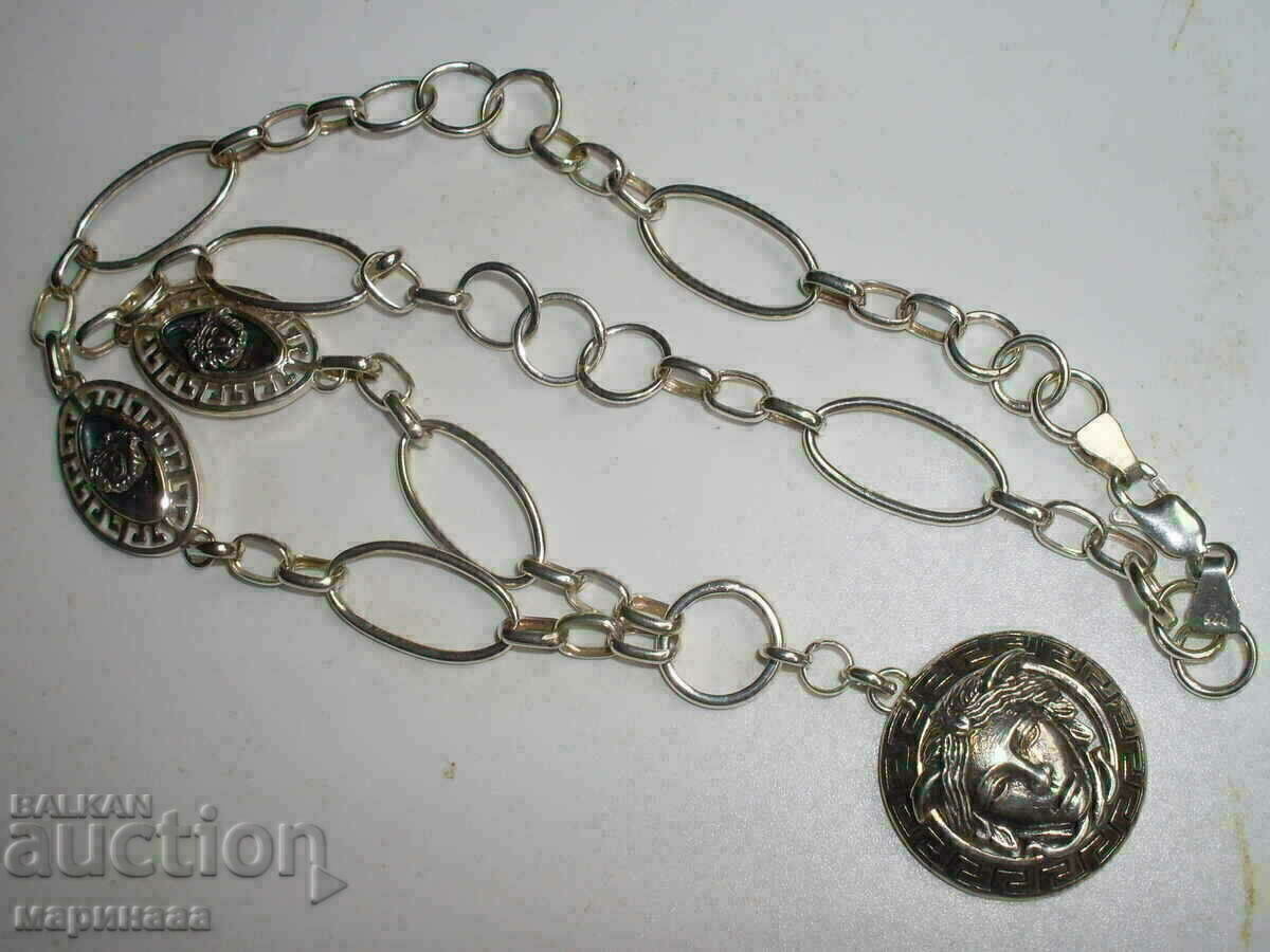 NEW LONG LIGHTWEIGHT NECKLACE. SILVER 925. BULGARIA