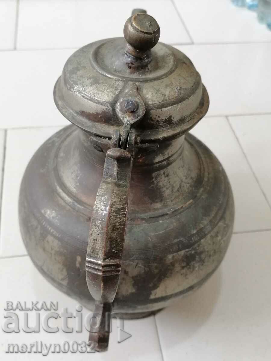 Auction Ottoman hibiscus jug with cannula baker copper bowl pot teapot Auction Ottoman hibiscus jug with cannula baker copper bowl pot teapot