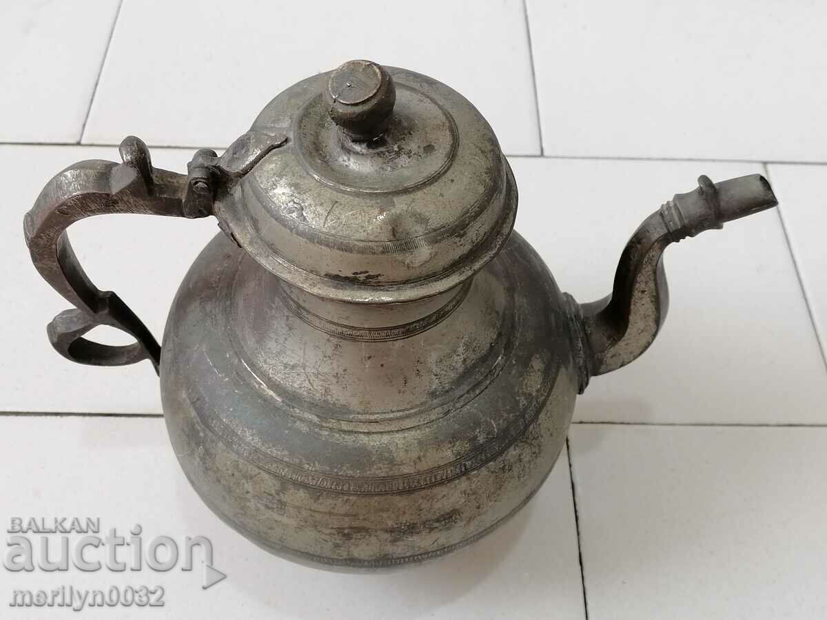 Ottoman hibiscus jug with cannula baker copper bowl pot teapot - 5 Ottoman hibiscus jug with cannula baker copper bowl pot teapot - 5