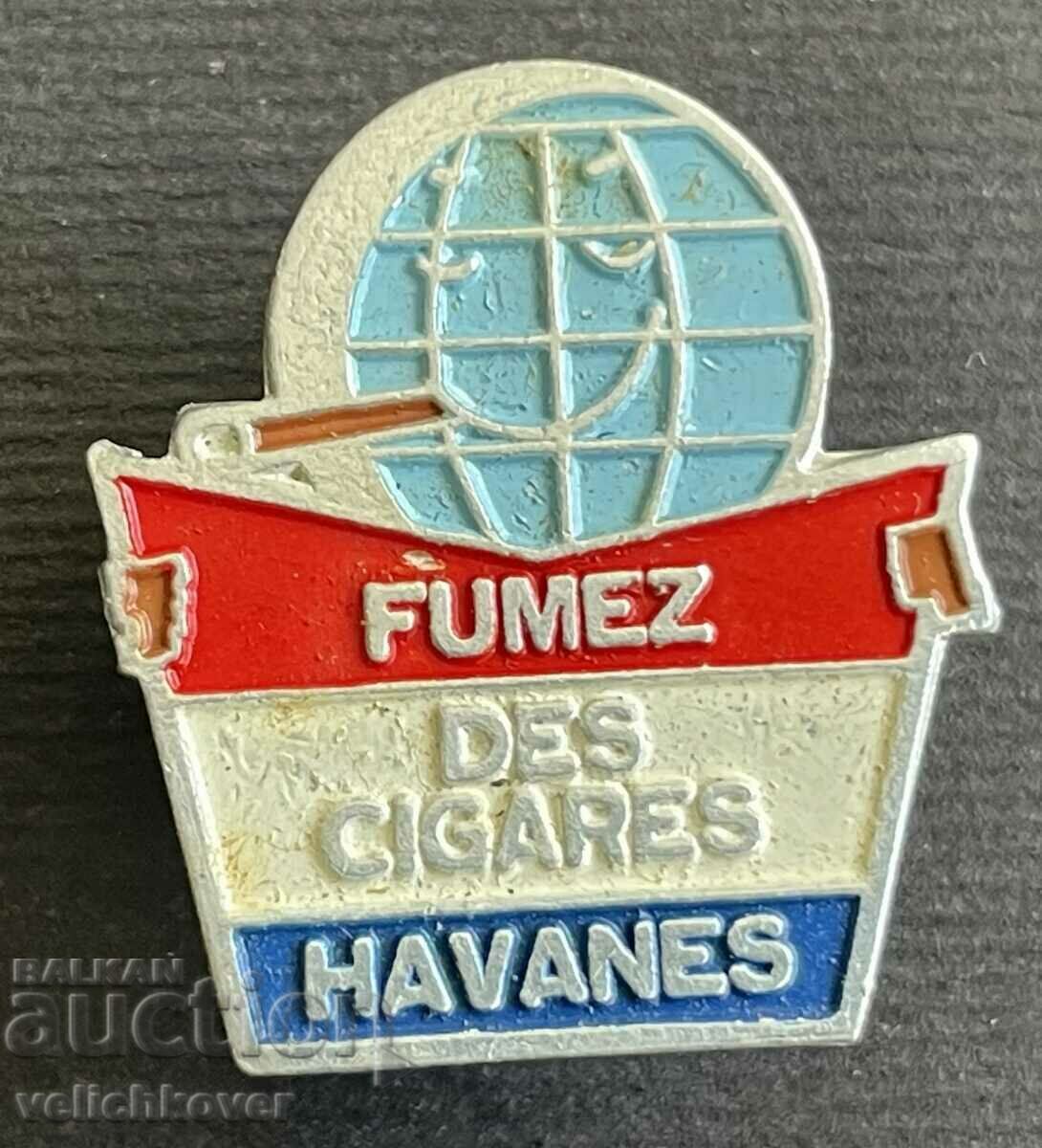 35575 Cuba sign with inscription smoke Cuban cigarettes and cigars 70s