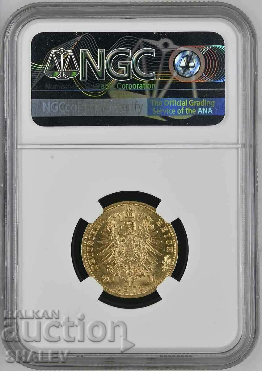 Delivery of 20 Mark 1872 C Prussia/Germany - MS61 NGC (gold) Delivery of 20 Mark 1872 C Prussia/Germany - MS61 NGC (gold)