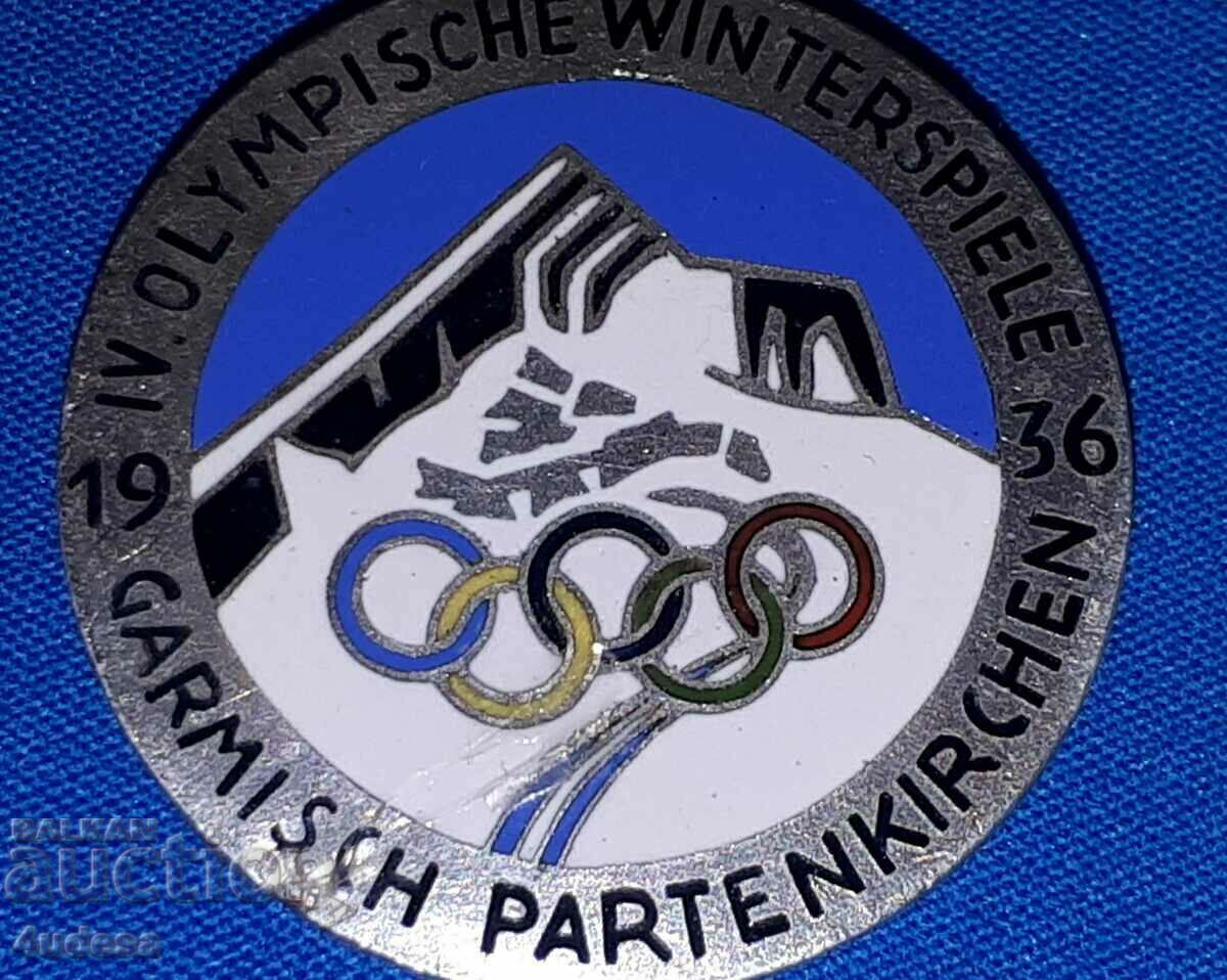 Insigne ale Jocurilor Olimpice de iarnă din Germania 1936 Jocurile Olimpice de iarnă