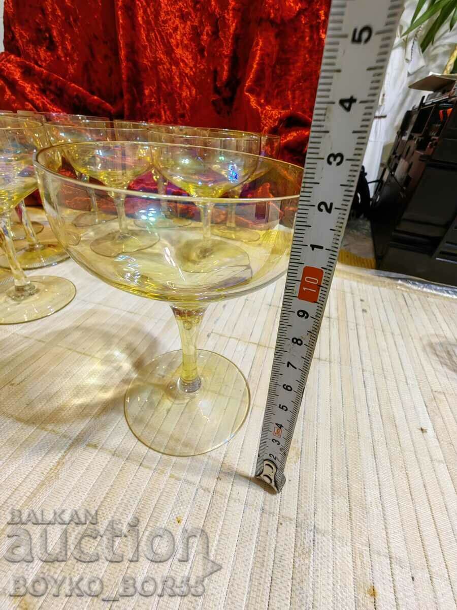 Auction  Set of Gorgeous Antique Glass Cups Potassium Glass