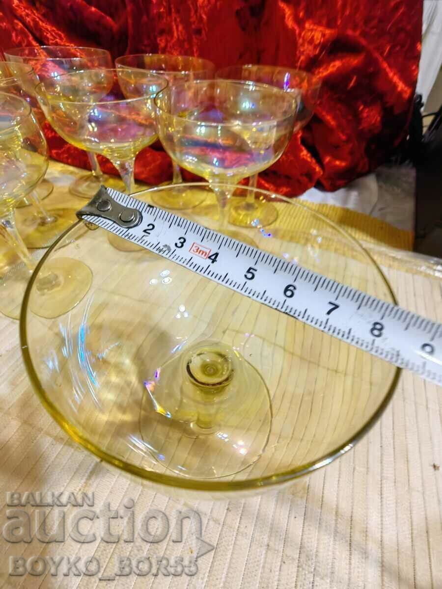 Delivery of Set of Gorgeous Antique Glass Cups Potassium Glass