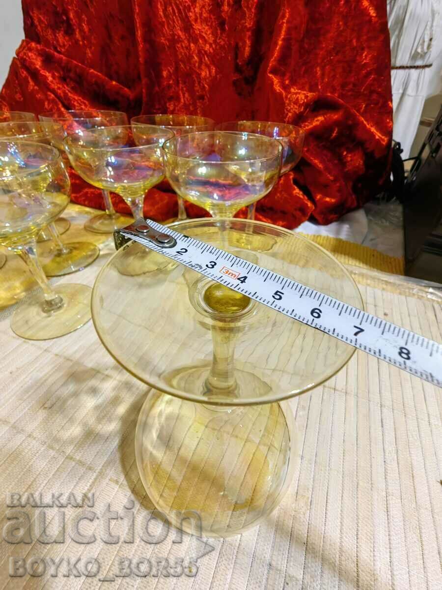 Set of Gorgeous Antique Glass Cups Potassium Glass - 5