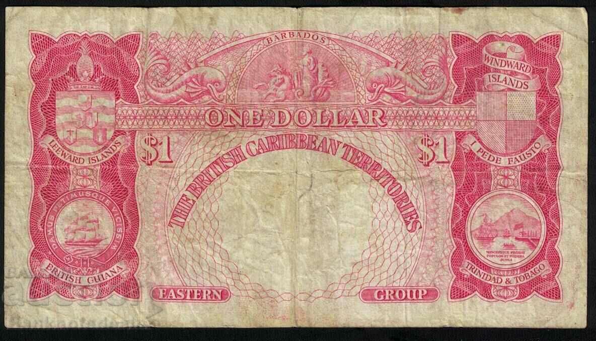British Caribbean Territories 1 Dollar 1962 Pick 7c Ref 6658 with price 135.00 BGN | € 69.02 British Caribbean Territories 1 Dollar 1962 Pick 7c Ref 6658 with price 135.00 BGN | € 69.02