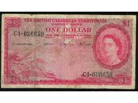 Teritoriile Caraibelor Britanice 1 dolar 1962 Pick 7c Ref 6658