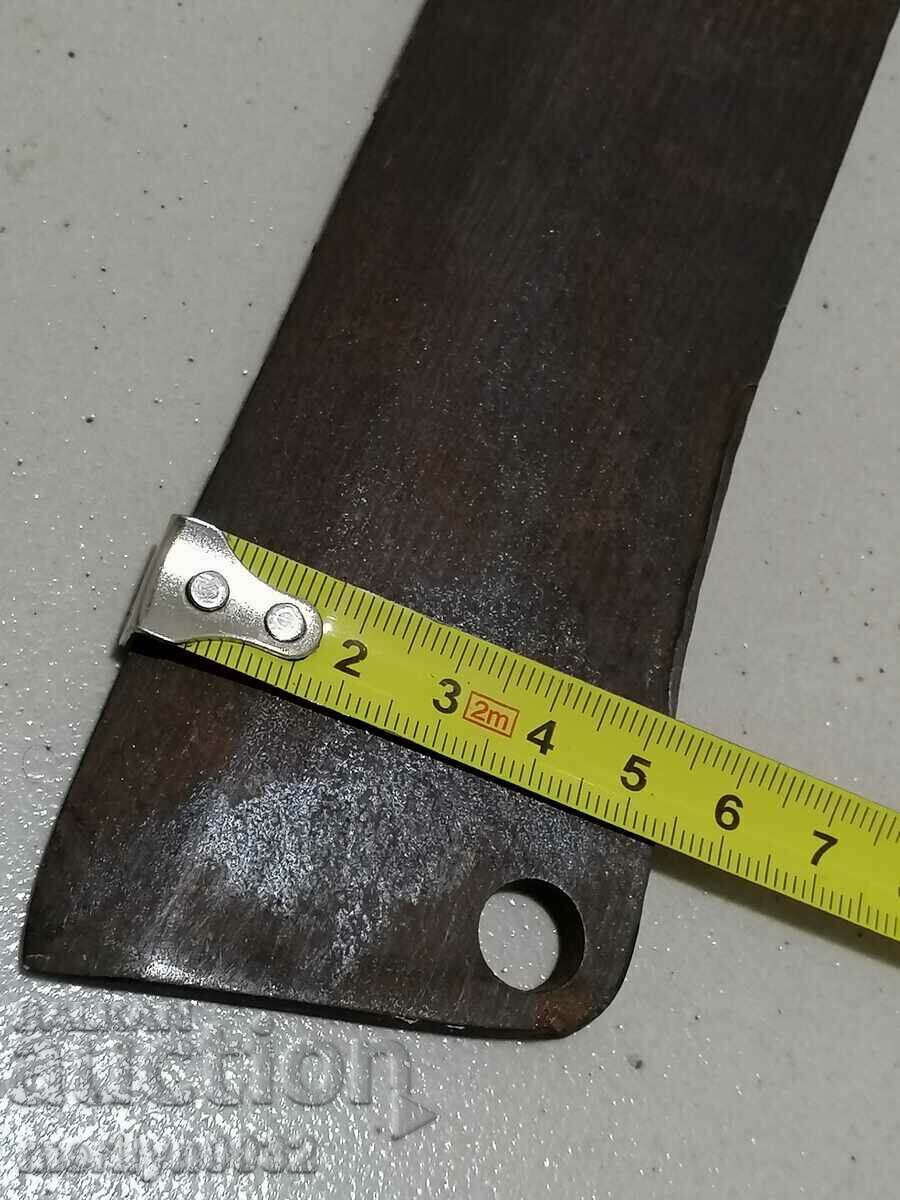 Auction Old forged saber, axe, axe, knife, machete Auction Old forged saber, axe, axe, knife, machete