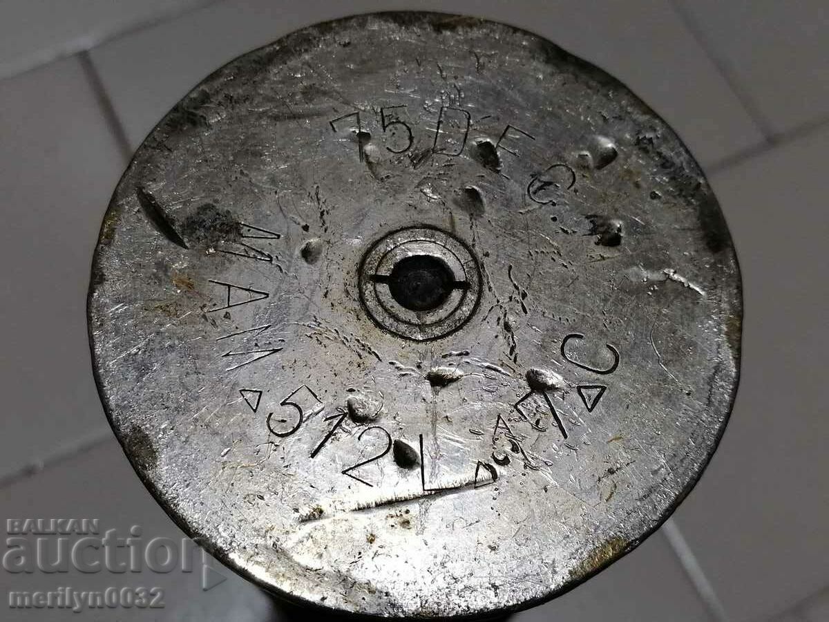 Old projectile casing trench creativity vase, cannon - 5