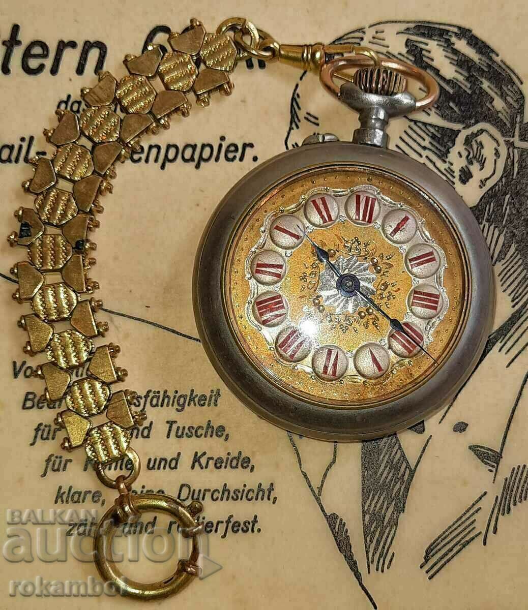 Swiss pocket watch with custec, Roskopf system - 6 Swiss pocket watch with custec, Roskopf system - 6