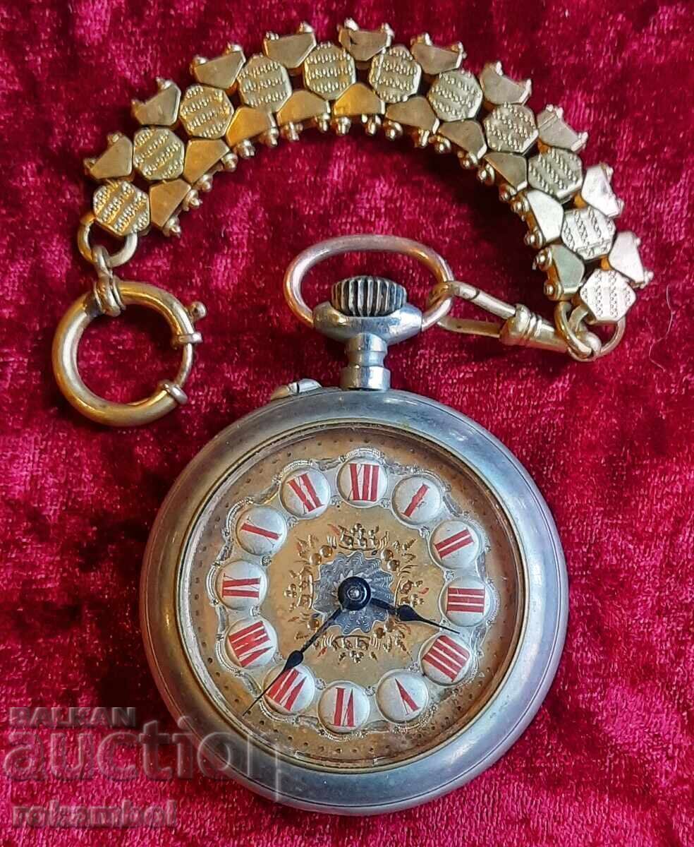 Swiss pocket watch with custec, Roskopf system Swiss pocket watch with custec, Roskopf system