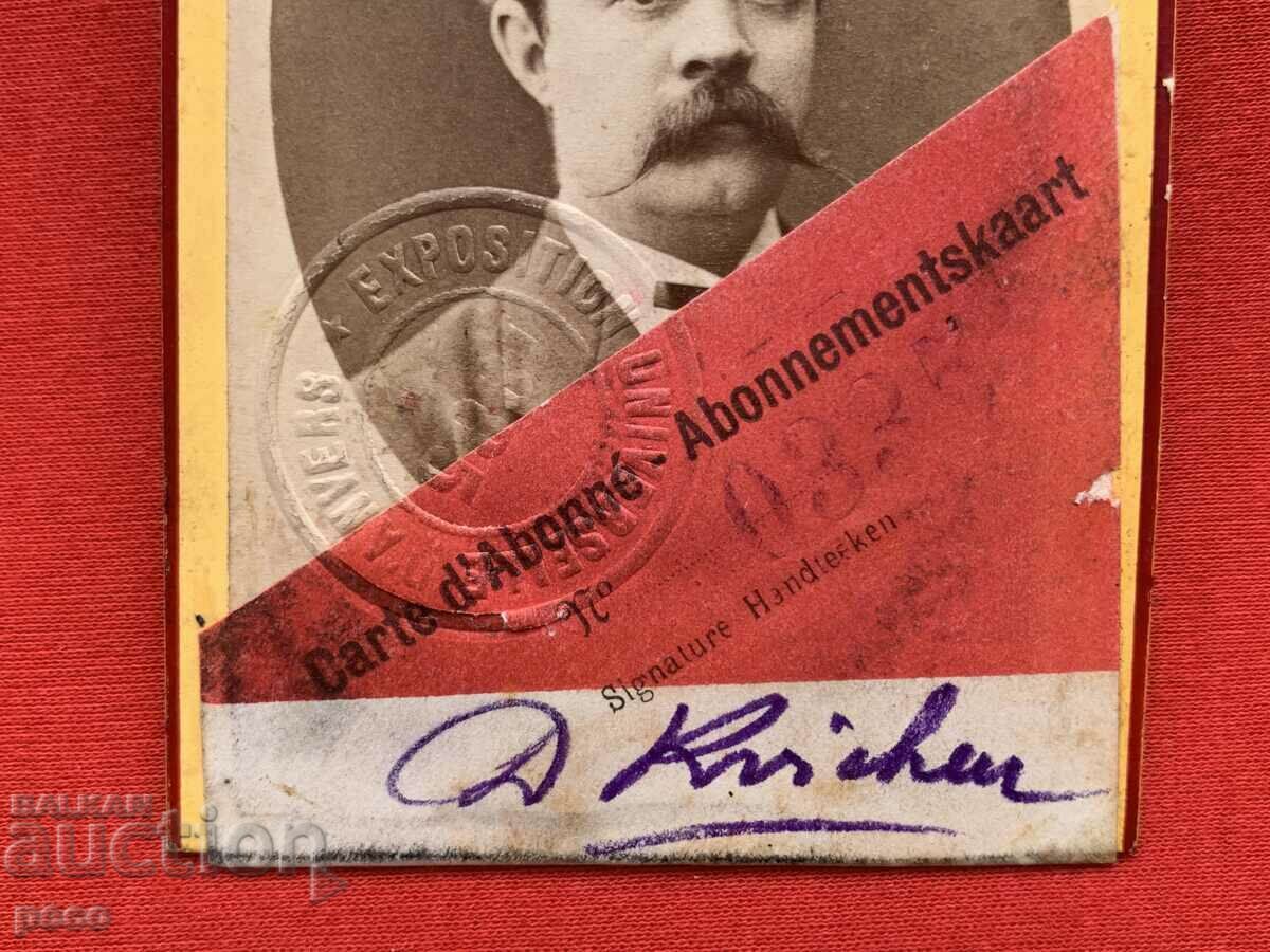 Auction  Antwerp World Exhibition 1885 Access Map