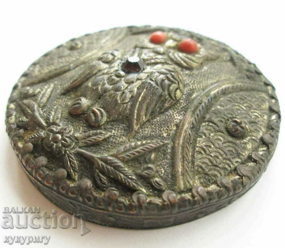 Auction Old small mirror handmade owl mirror Auction Old small mirror handmade owl mirror