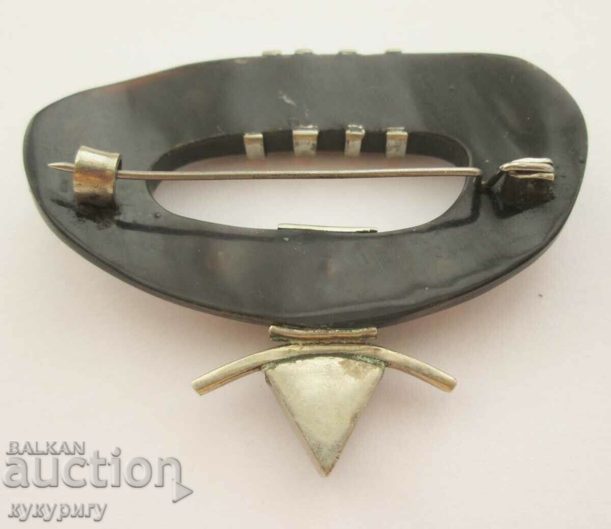 Auction Old artistic handmade turquoise women's brooch Auction Old artistic handmade turquoise women's brooch