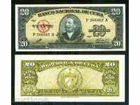 +++ CUBA 20 Pesos 1960 UNC +++