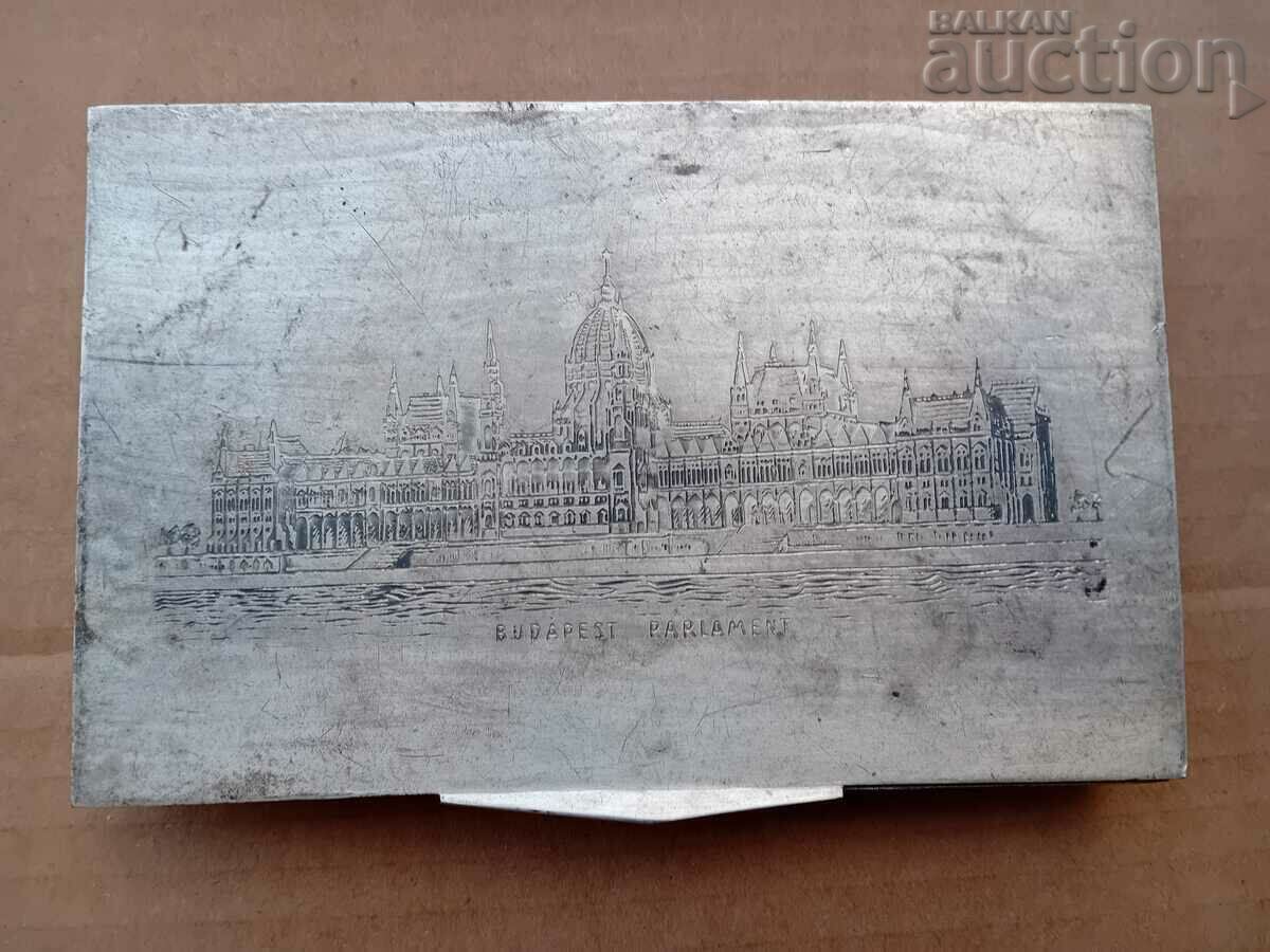 Будапеща парламента старинна посребрена подаръчна кутийка