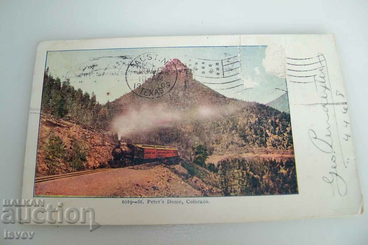 Carte poștală veche St. Peter's Dome Colorado, SUA 1908