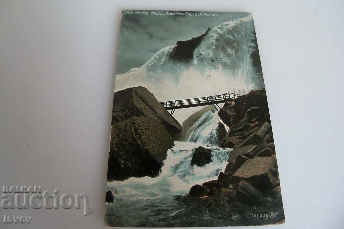 Carte poștală veche din 1909, Cascada Niagara.