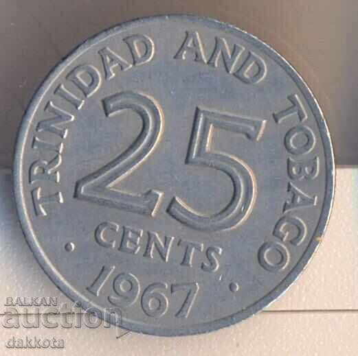 Trinidad and Tobago 25 cents 1967
