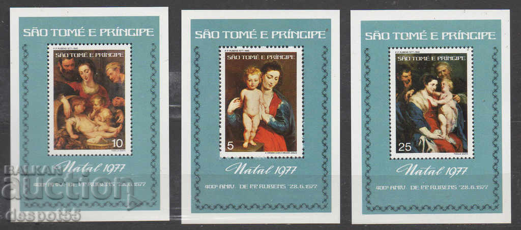 1977. São Tomé și Príncipe. Crăciun - Imagini de Rubens.