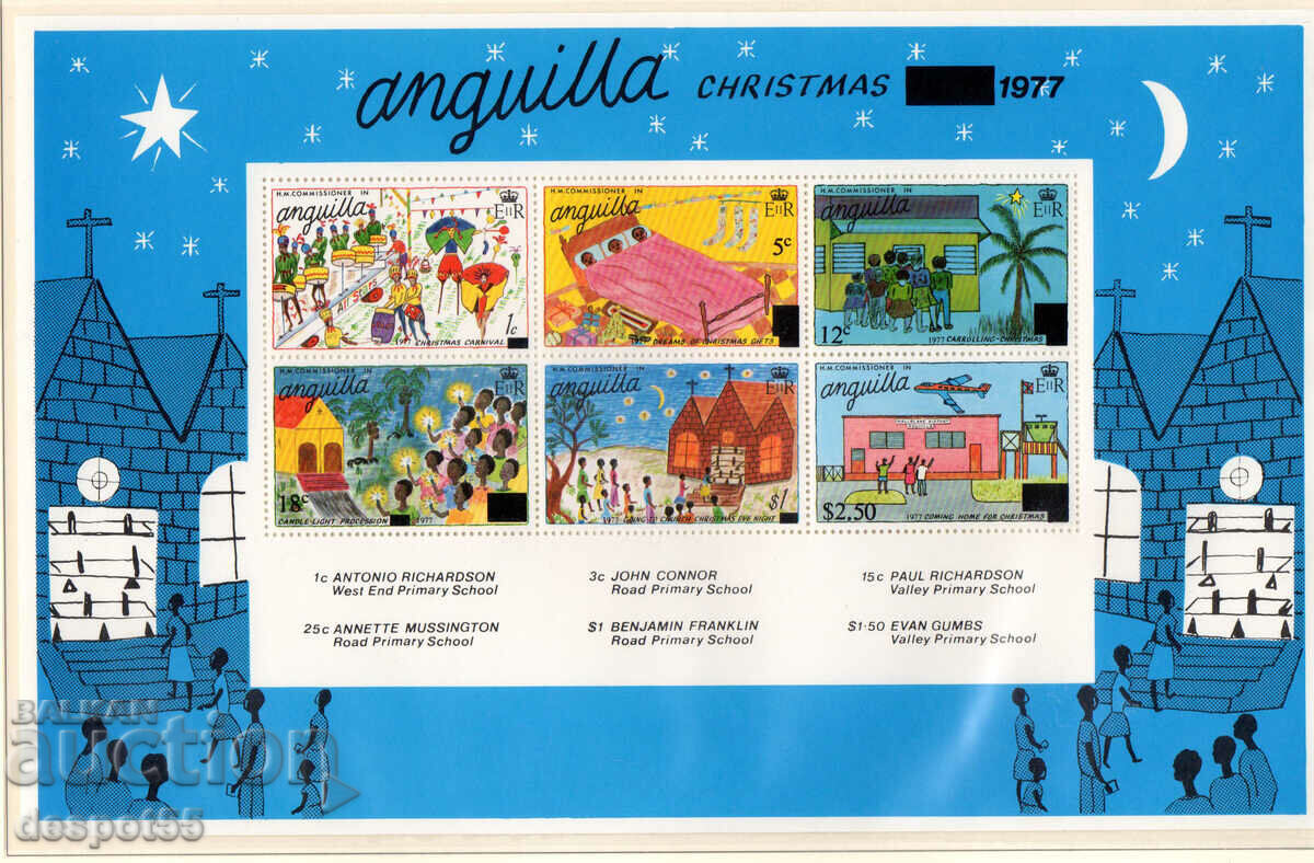 1977. Anguilla. Christmas. Block sheet.
