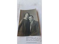 Photo Plovdiv Young man and young girl 1923