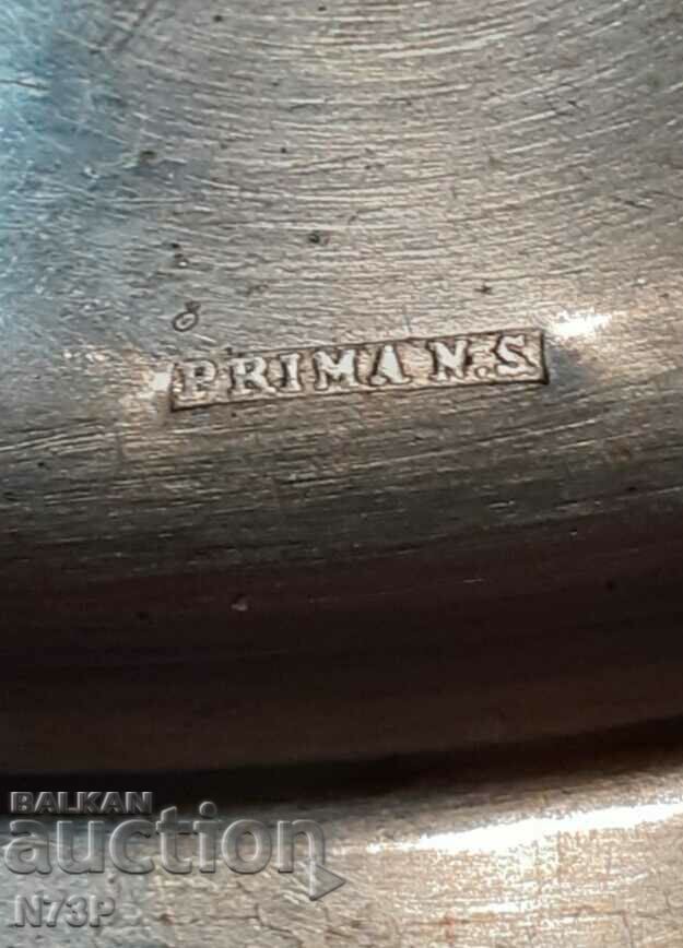 OLD METAL PLATE. PRIMA N.S. ART DECO. - 6 OLD METAL PLATE. PRIMA N.S. ART DECO. - 6