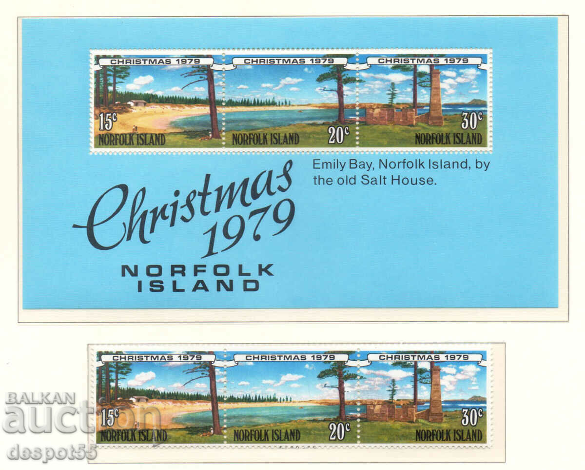 1979. Norfolk. Christmas (comic) + Blok.