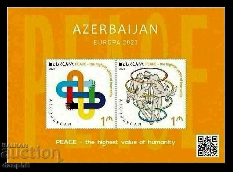 Azerbaidjan 2023 Europa SEP, bloc curat, netimbrat.