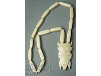 Красиво Африканско Колие от кост накит бижу маска