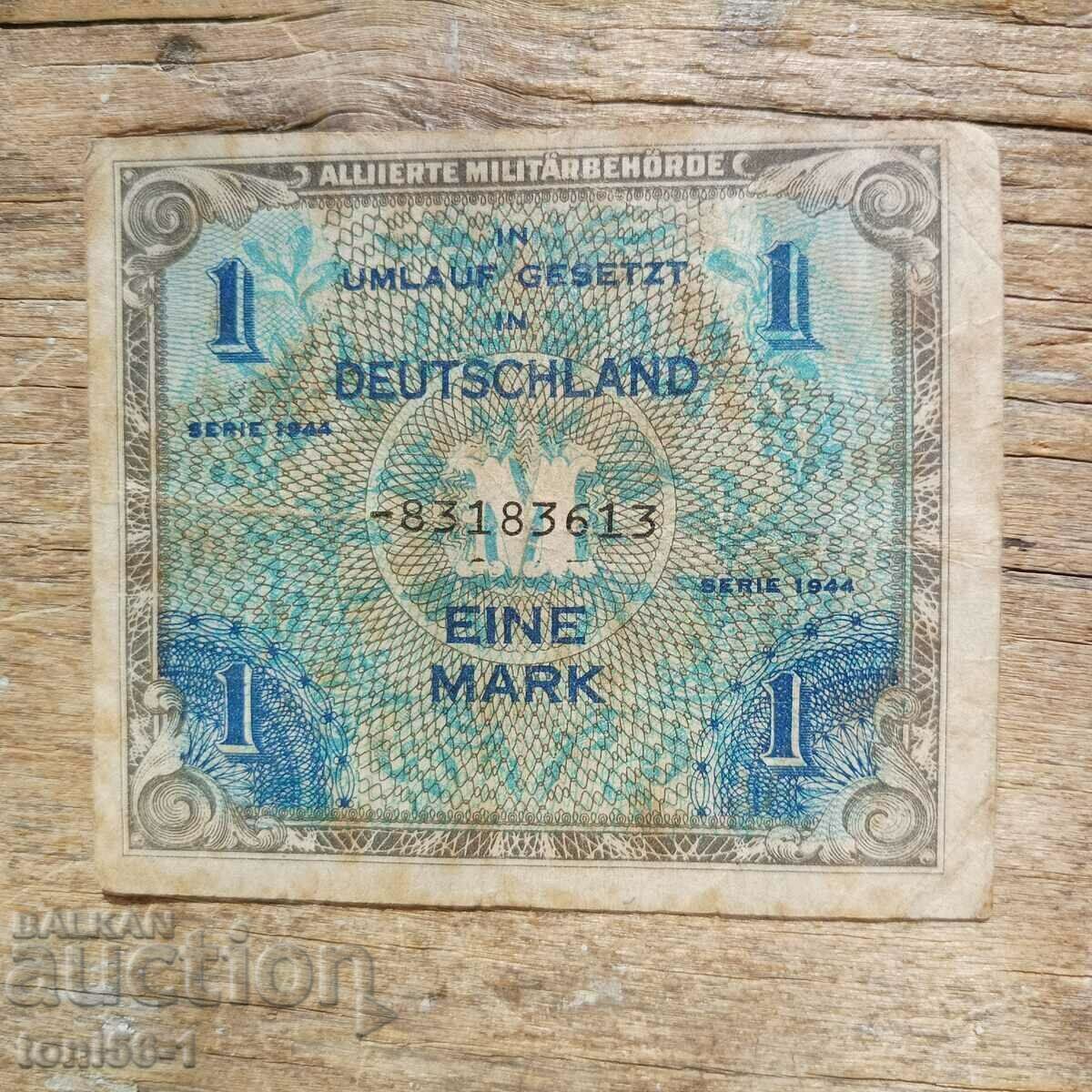 Germany 1 mark 1944, 9 digits in number, no J