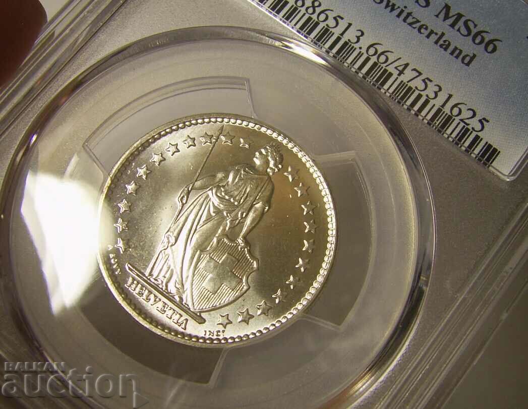 Delivery of 2 francs 1967 MS66 PCGS Switzerland Delivery of 2 francs 1967 MS66 PCGS Switzerland