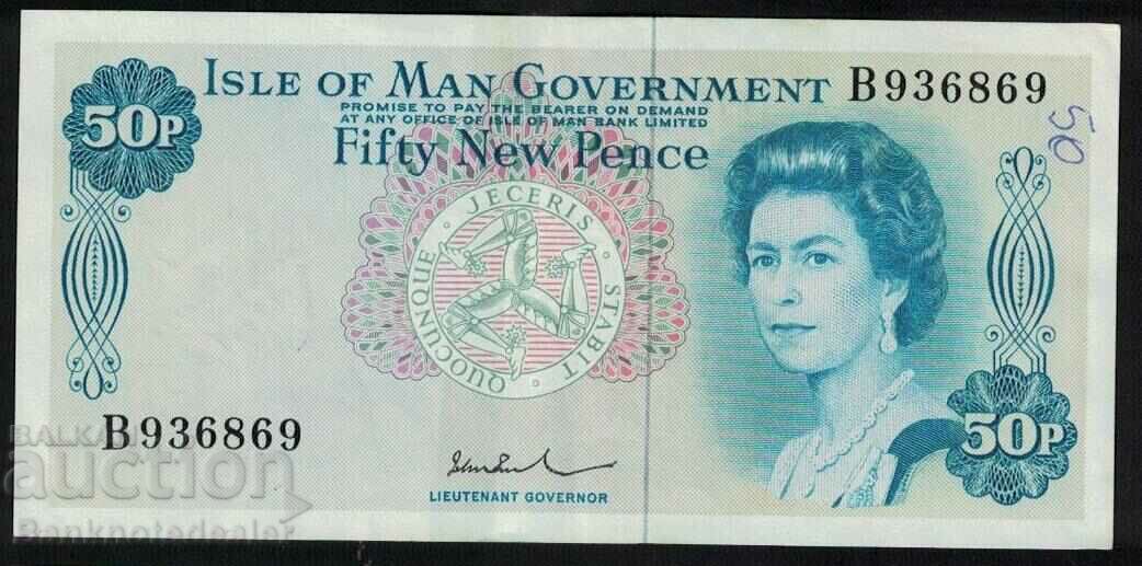 Isle of Man 50 Pence 1979 Pick 33 Ref 6869