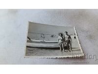 Photo Varna Man and woman on the beach 1956
