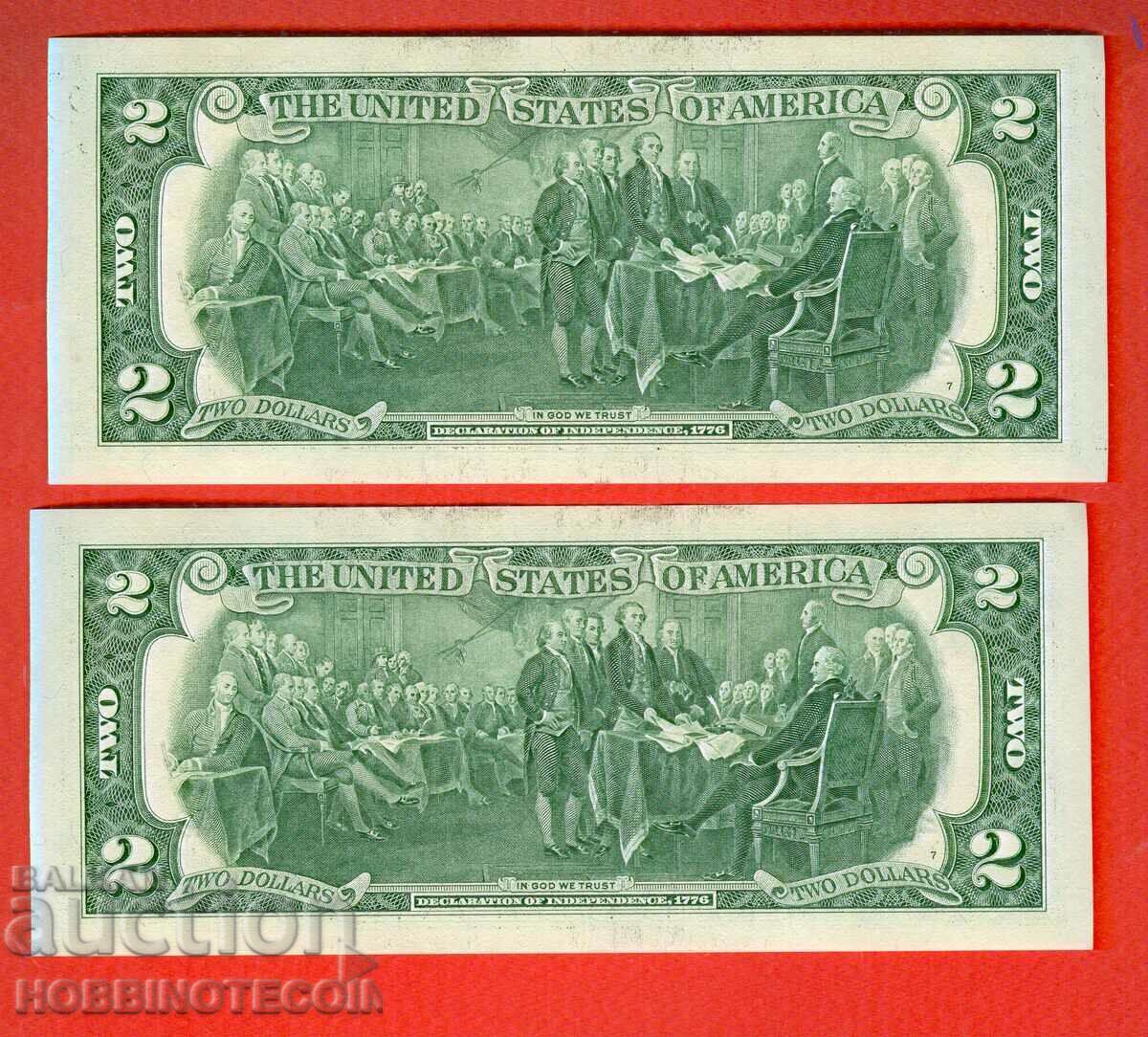 САЩ USA 2 х 2 $ - L ЧИФТ - емисия issuе 2017 A НОВА UNC с цена 19.54 лв. | € 9.99