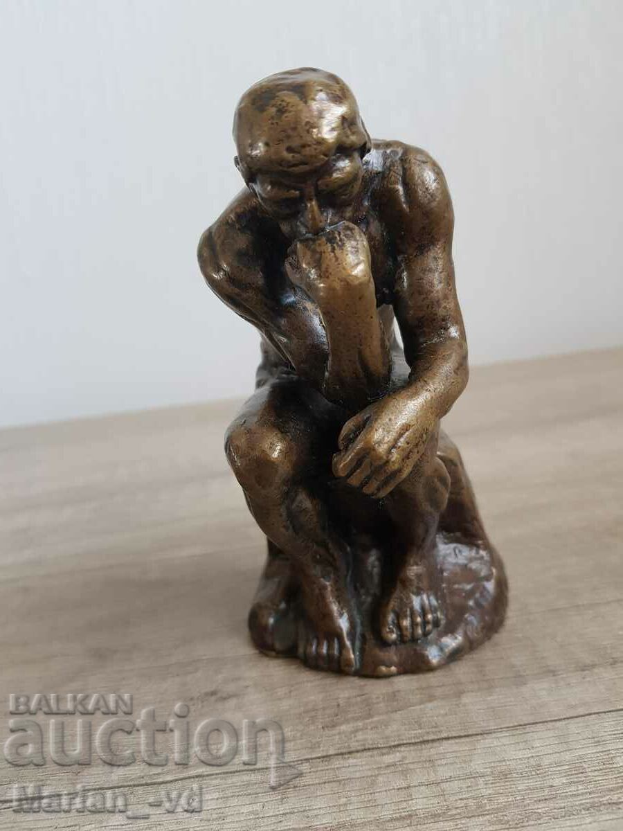 Old bronze figure "The Thinker" with price 200.00 BGN | € 102.26 Old bronze figure "The Thinker" with price 200.00 BGN | € 102.26