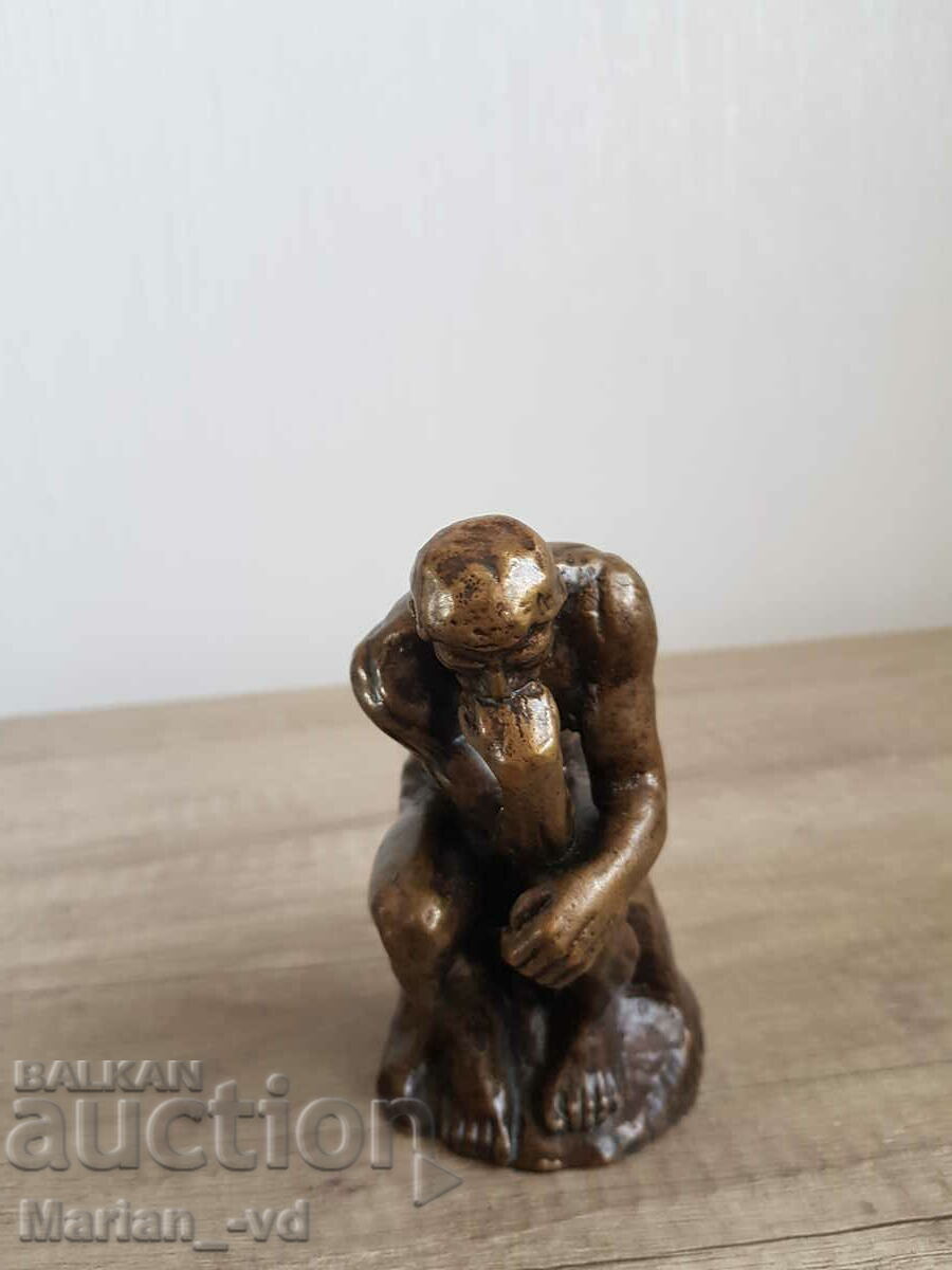 Auction Old bronze figure "The Thinker" Auction Old bronze figure "The Thinker"