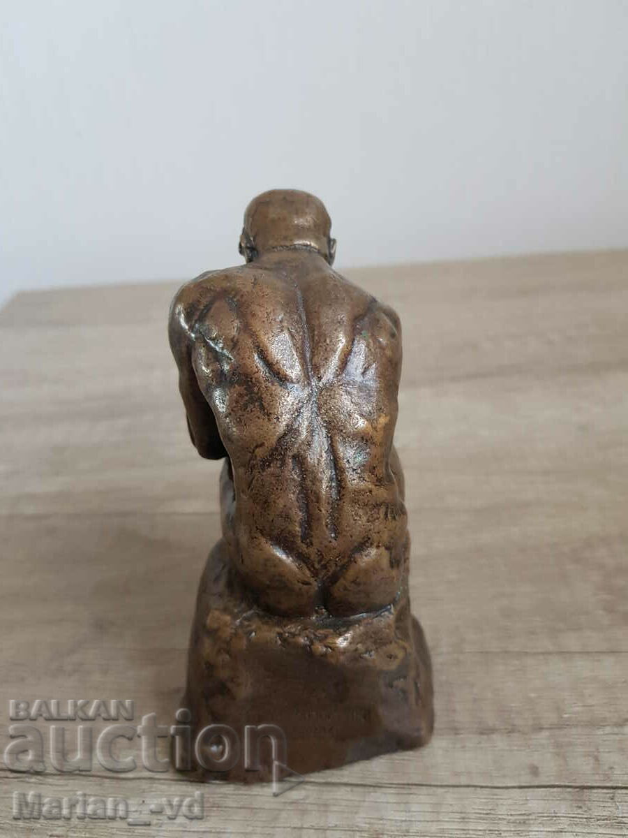 Old bronze figure "The Thinker" - 5 Old bronze figure "The Thinker" - 5