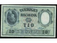 Sweden 10 Kronor 1957 Pick 43d Ref 37323