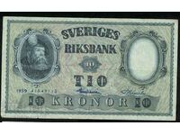 Sweden 10 Kronor 1959 Pick 43d Ref 9113