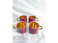 Porcelain cups with gilding