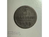 Lombardy Venice 3 coins 1852 year letter V e26