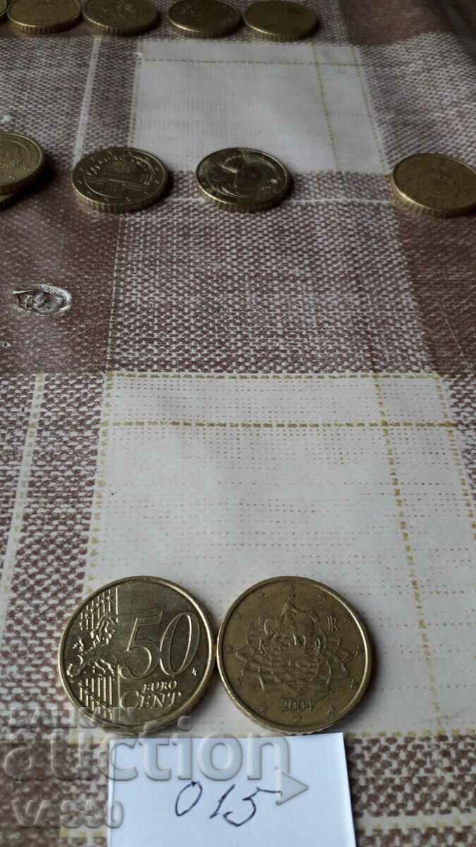 ITALY 50 euro cents 2002