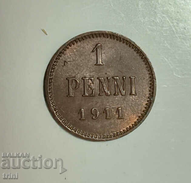 Russia for Finland 1 penny 1911 year e29