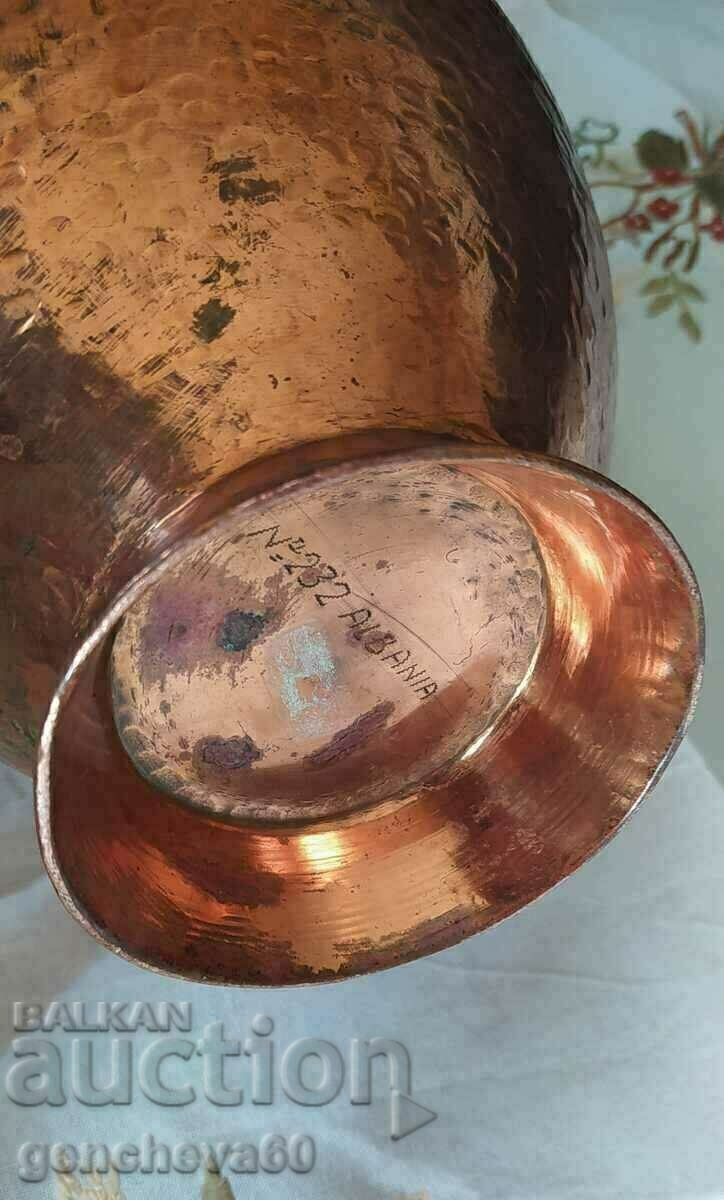 Old Albanian hand-forged copper jug - 5 Old Albanian hand-forged copper jug - 5