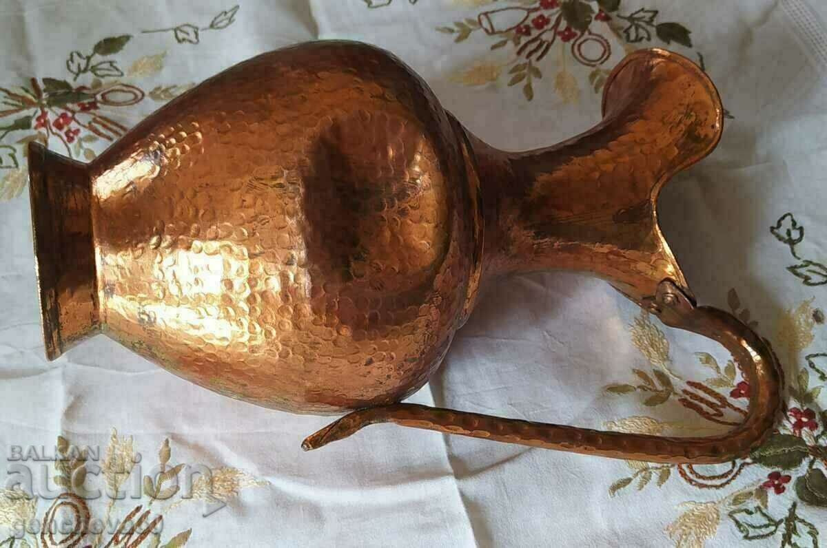 Old Albanian hand-forged copper jug - 6 Old Albanian hand-forged copper jug - 6