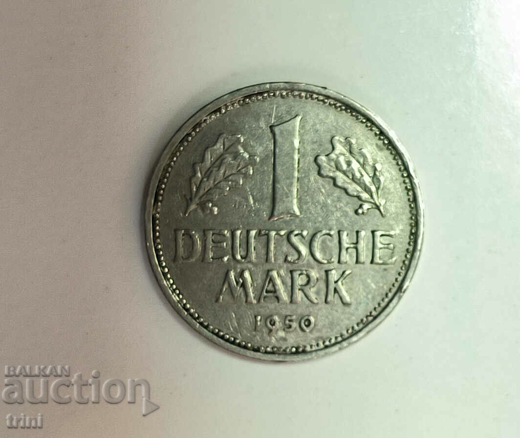 Германия 1 марка 1950 година 'J' - Хамбург е109