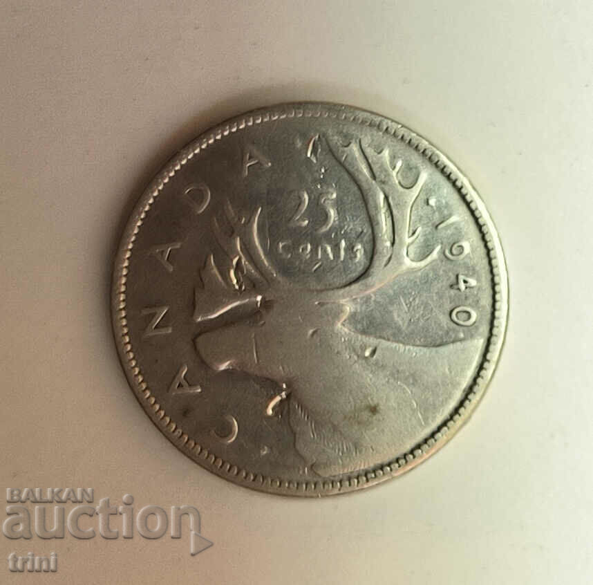 Canada 25 de cenți 1940 anul e111