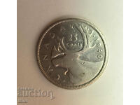 Канада 25 цента 1940 година  е111